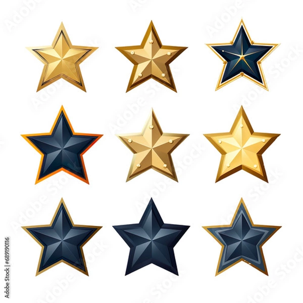 Fototapeta Star on transparent background or PNG file made with Ai generative technology