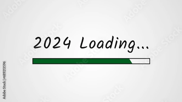 Fototapeta 2024 new year loading banner