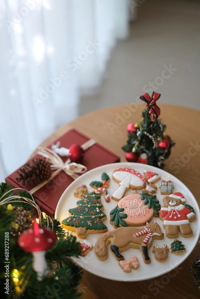 Obraz icing cookies christmas