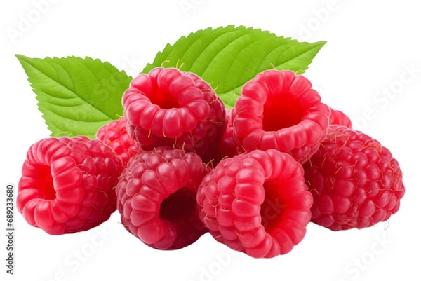 Fototapeta Raspberry with leaves