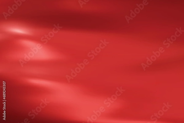 Fototapeta Abstract dark red gradient background. Minimalistic subtle wavy silk texture. 3D vector illustration.