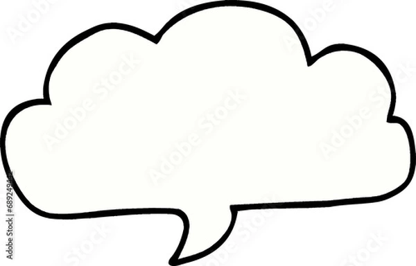 Fototapeta cartoon doodle cloud speech bubble