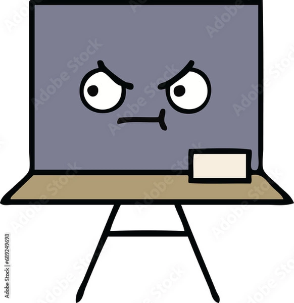 Fototapeta cute cartoon of a chalkboard