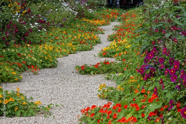 Fototapeta Allée centrale du jardin de Claude Monet (Giverny)