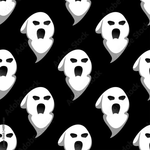 Obraz Night ghost halloween seamless pattern
