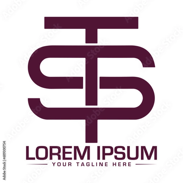 Fototapeta TS Logo Design Unique and creative Logo Design