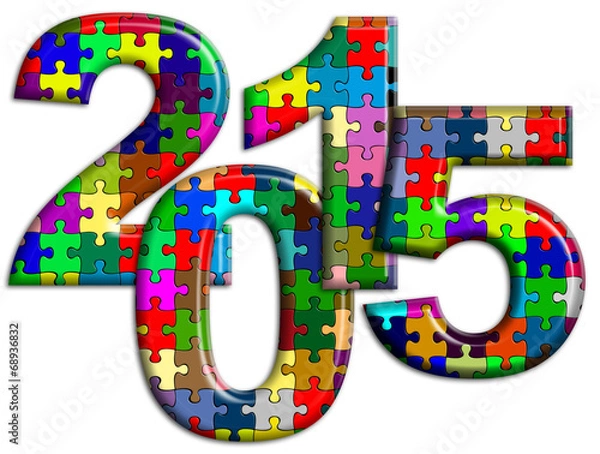 Fototapeta 2015 puzzle couleur