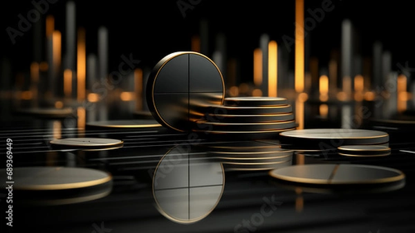 Fototapeta Abstract background for business concept.Background in minimalism style. Can add text or logo.