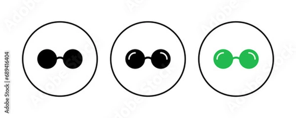 Obraz Glasses icon set. Glasses vector icon