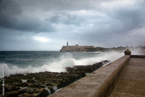 Obraz storm over the sea