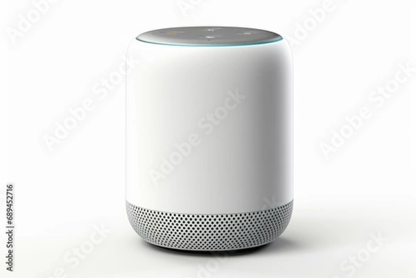 Fototapeta Smart speaker. Background with selective focus and copy space