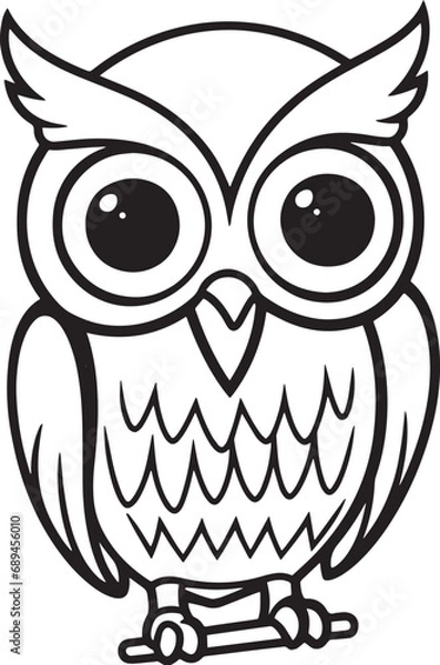 Obraz coloring page owl