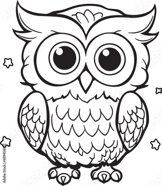 Obraz coloring page owl