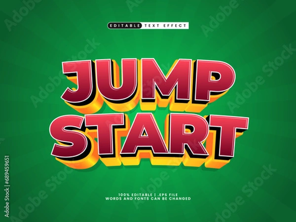 Fototapeta jump start text effect