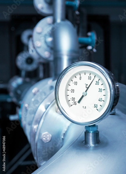 Obraz Industrial water temperature meter