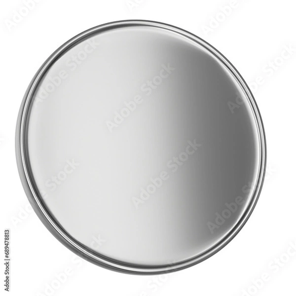 Fototapeta 3D Rendered Chrome Geometric Objects, Metal Glossy Realism, Y2K Cosmic Technology, Cyber Stars, Atom Symbols, and Shiny Aluminum Gradient Design Elements