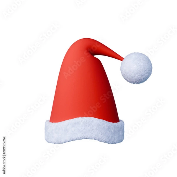 Fototapeta santa claus hat isolated , 3d render