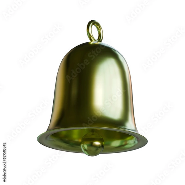 Fototapeta christmas bell isolated on white background , 3d render