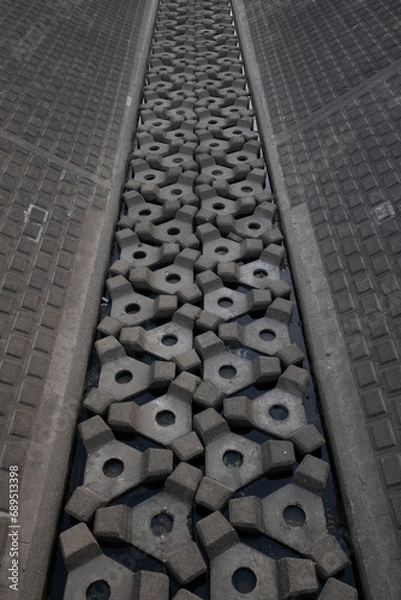 Fototapeta the riverbed structures to reduce stream