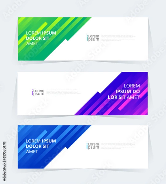 Fototapeta Geometric banner design with Vector presentation template.
