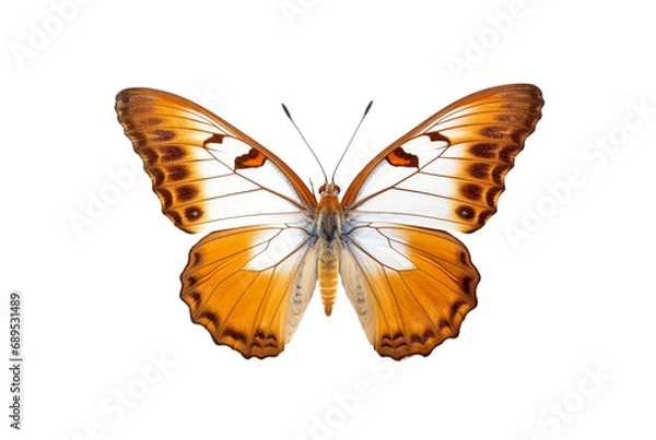 Fototapeta beautiful colorful butterfly isolated transparent background. generative ai