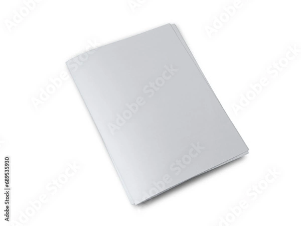 Fototapeta Folded paper mock up, blank empty copy space white paper