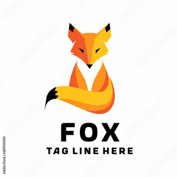 Fototapeta Fox logo design vector image