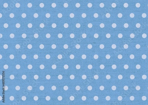 Fototapeta 布質感のドット柄背景　青