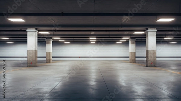 Obraz Underground Parking. Empty Space with Copy Space Background