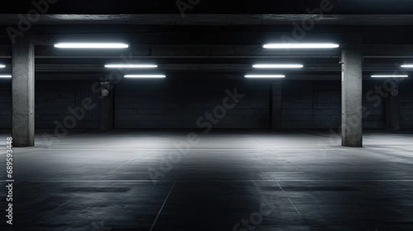 Obraz Underground Parking. Empty Space with Copy Space Background