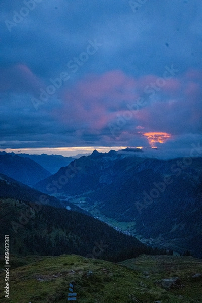 Obraz clouds over the mountains