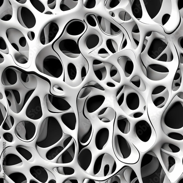 Fototapeta organic cell patterns with a hyper-realistic 3D texture