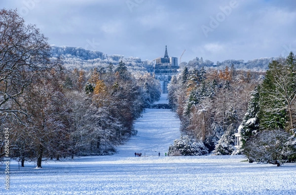 Obraz Winterlandschaft in Kassel Wilhelmshöhe