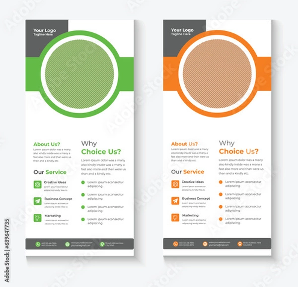 Obraz Corporate dl flyer template design