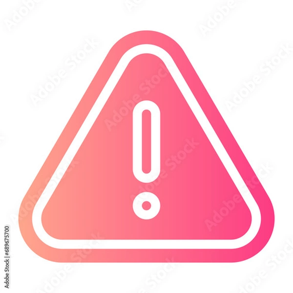 Obraz warning sign gradient icon