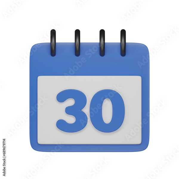 Fototapeta Day 30 3d icon