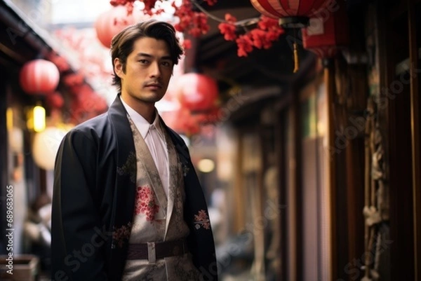 Fototapeta japan man in the streets