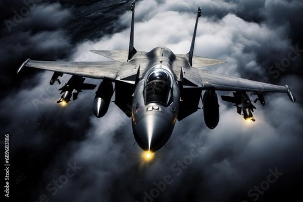 Fototapeta jet fighter in flight