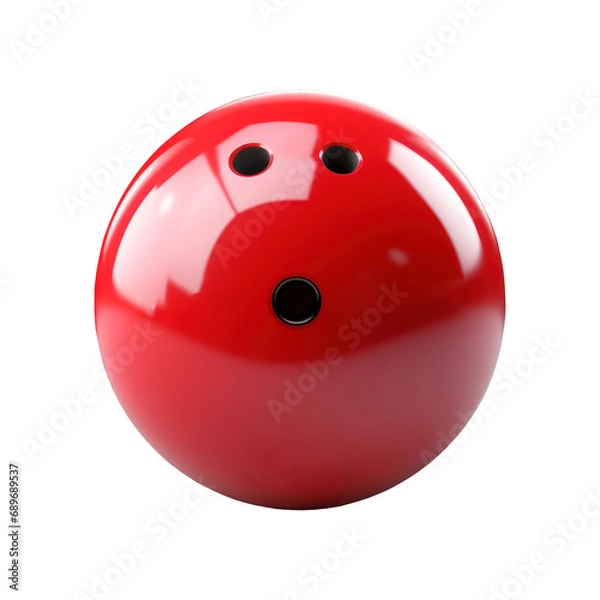 Fototapeta Red bowling ball. Isolated on transparent background.