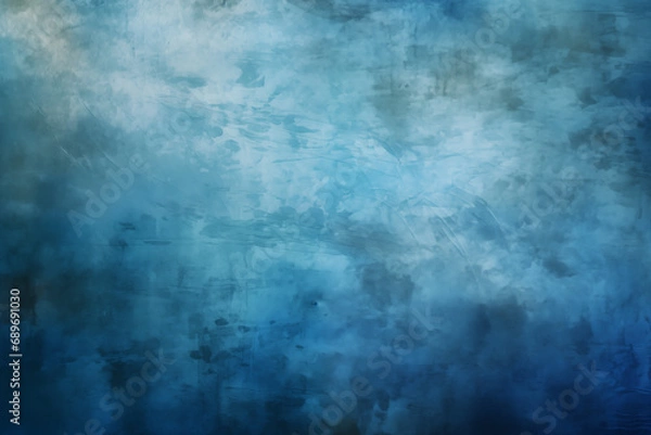 Fototapeta Abstract grunge background with textured old blue wall.