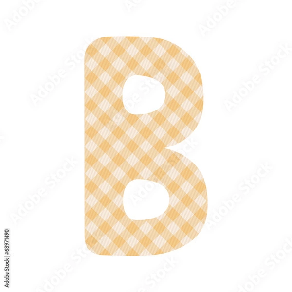 Fototapeta Orange squares pattern alphabet B