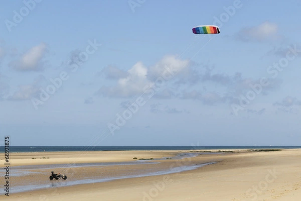 Fototapeta Kitebuggy on the beach