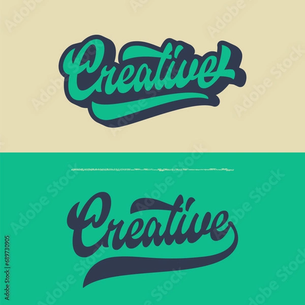Obraz Creative. Original Brush Script Font. Vector