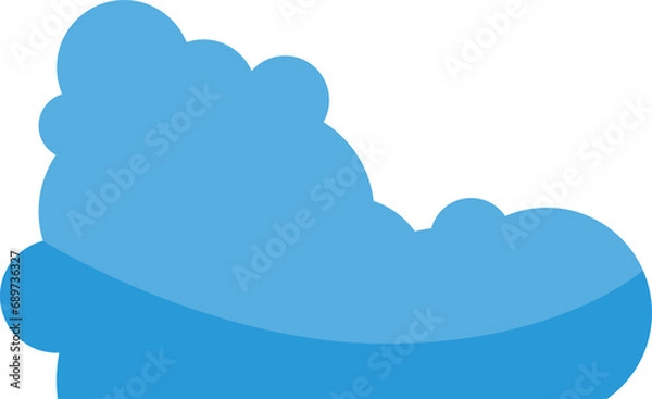 Fototapeta Blue Cloud Scape Illustration
