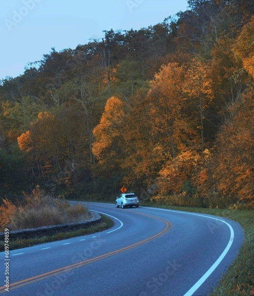 Obraz Autumn color abounds along the Blue Ridge Parkway in Virginia on this scenic drive