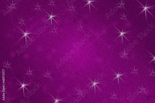 Obraz Christmas or New Year Purple Background with silver stars and copy space