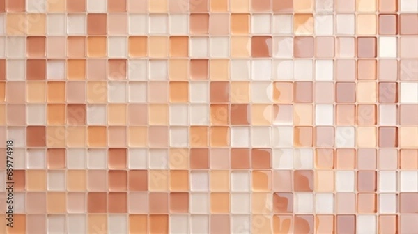 Obraz Peach fuzz mosaic background