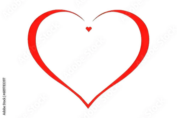 Obraz red heart isolated on white