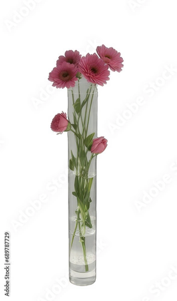 Obraz pink gerber flowers in vase