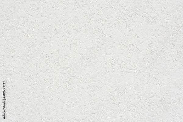 Obraz White background and texture of wall decoration with white decorative gypsum bark beetle plaster